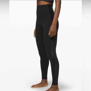 Lululemon Align Super High-Rise Leggings Velvet Stripe - Black 28”, Size 4